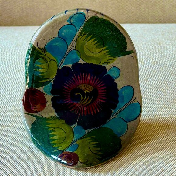 Tonala Folk Art Pottery Owl Figurine Mexican - Picture 3 of 8